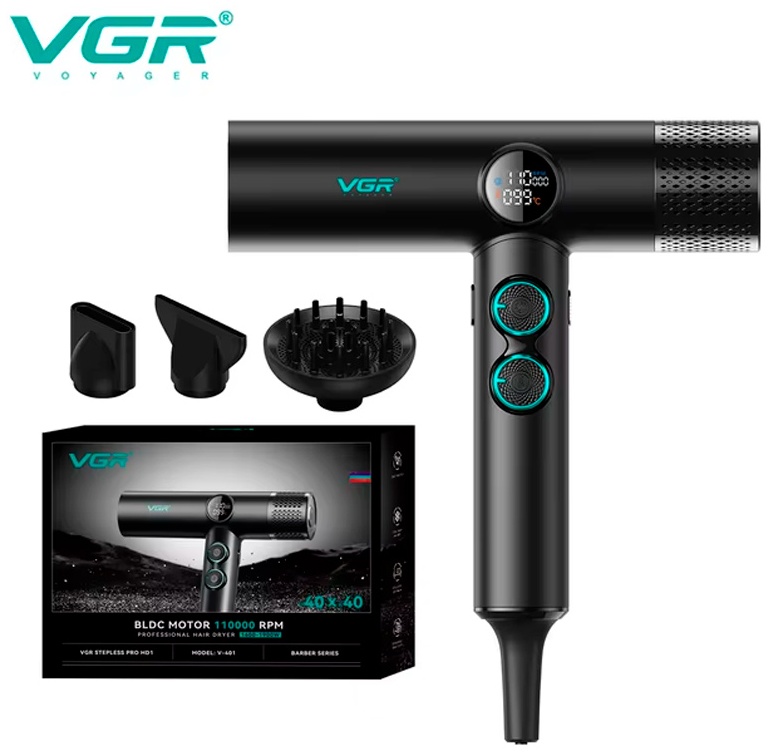 VGR Professional V-410 черный фен черный