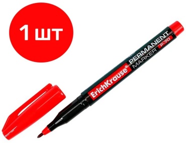 Маркер ErichKrause ErichKrause P-70, 1 шт, 1 мм, Красный