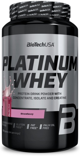 Протеин BioTech USA Platinum Whey клубника 1000 г