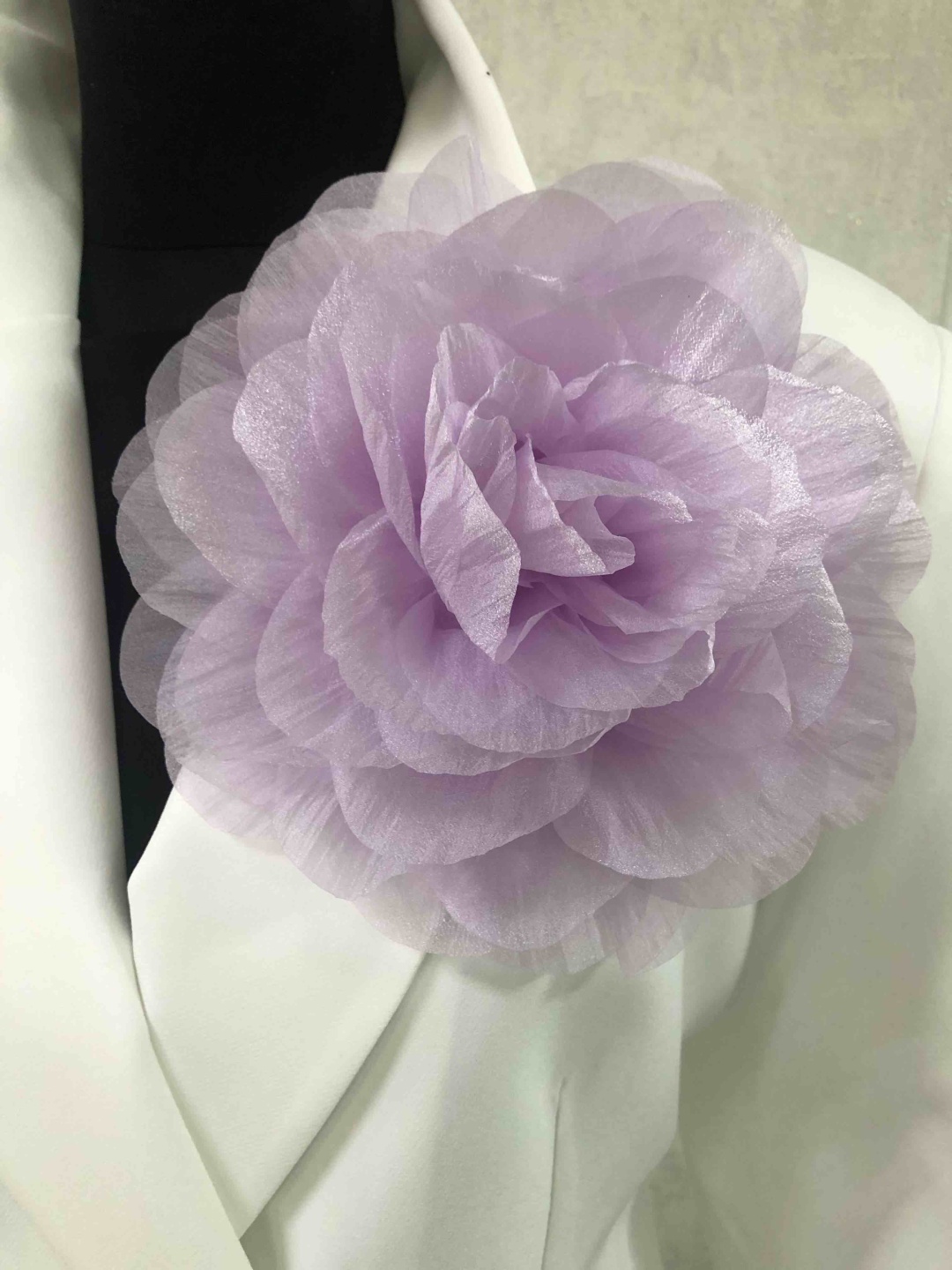 Брошь органза, без вставок