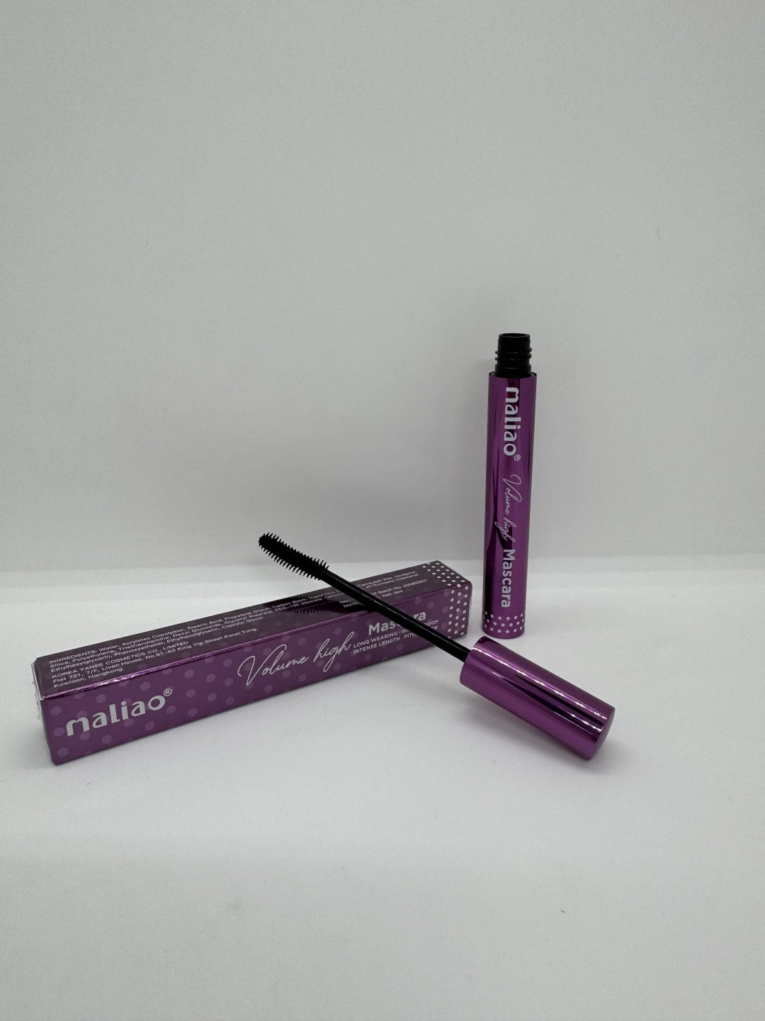 Тушь для ресниц Maliao Mascara для объема, удлиняющая, подкручивающая черный