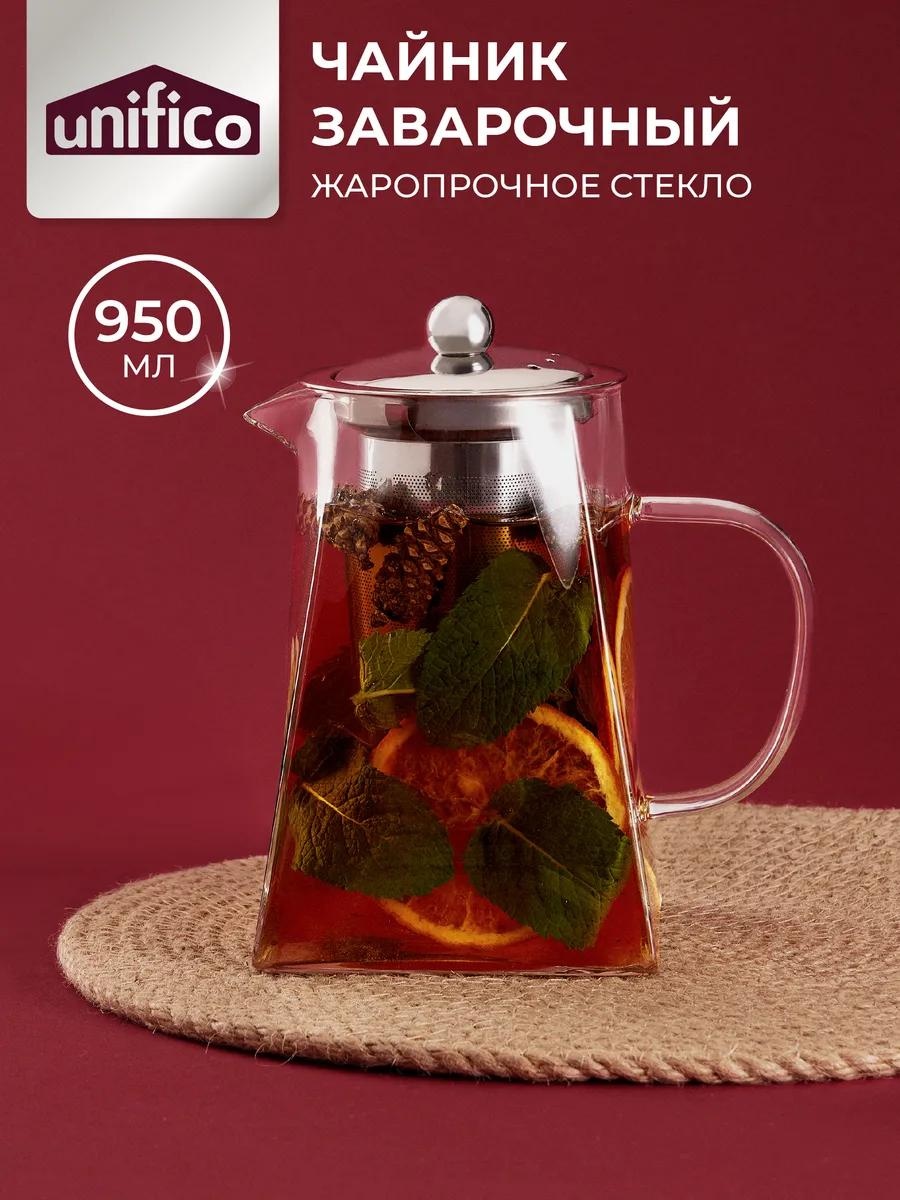 Чайник C01DBAF3C4F696CE 0.95 л, боросиликатное стекло