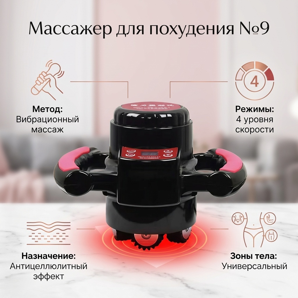 Массажер No9 Портативный для похудения ручной вибрационный