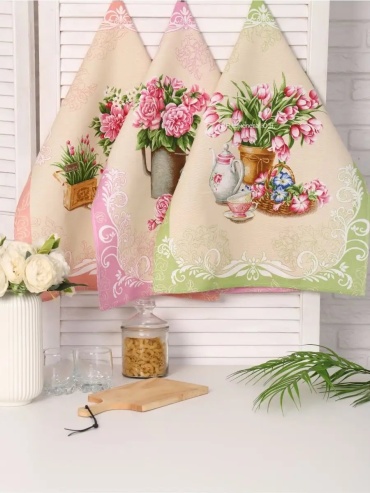 Полотенце Кузькина Хатка 60x45 см, хлопок, 1 шт,