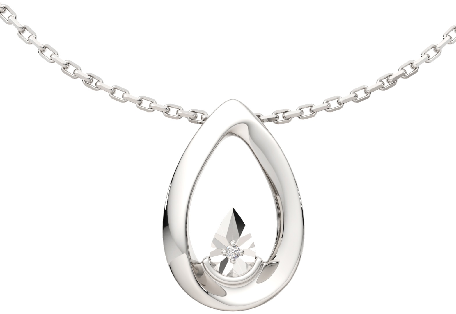 Колье Lucente Silver ZO-05D0037_45 длина 45 см вес 2.91 г серебро, бриллиант