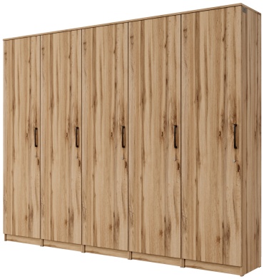 Распашной шкаф Мебель Азии Классик, 251x200х40 см, коричневый