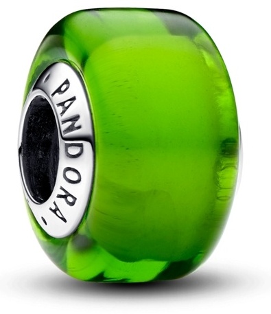 Шарм PANDORA «Зеленое стекло мурано» 793106C00 вес 2.1 г серебро, муранское стекло