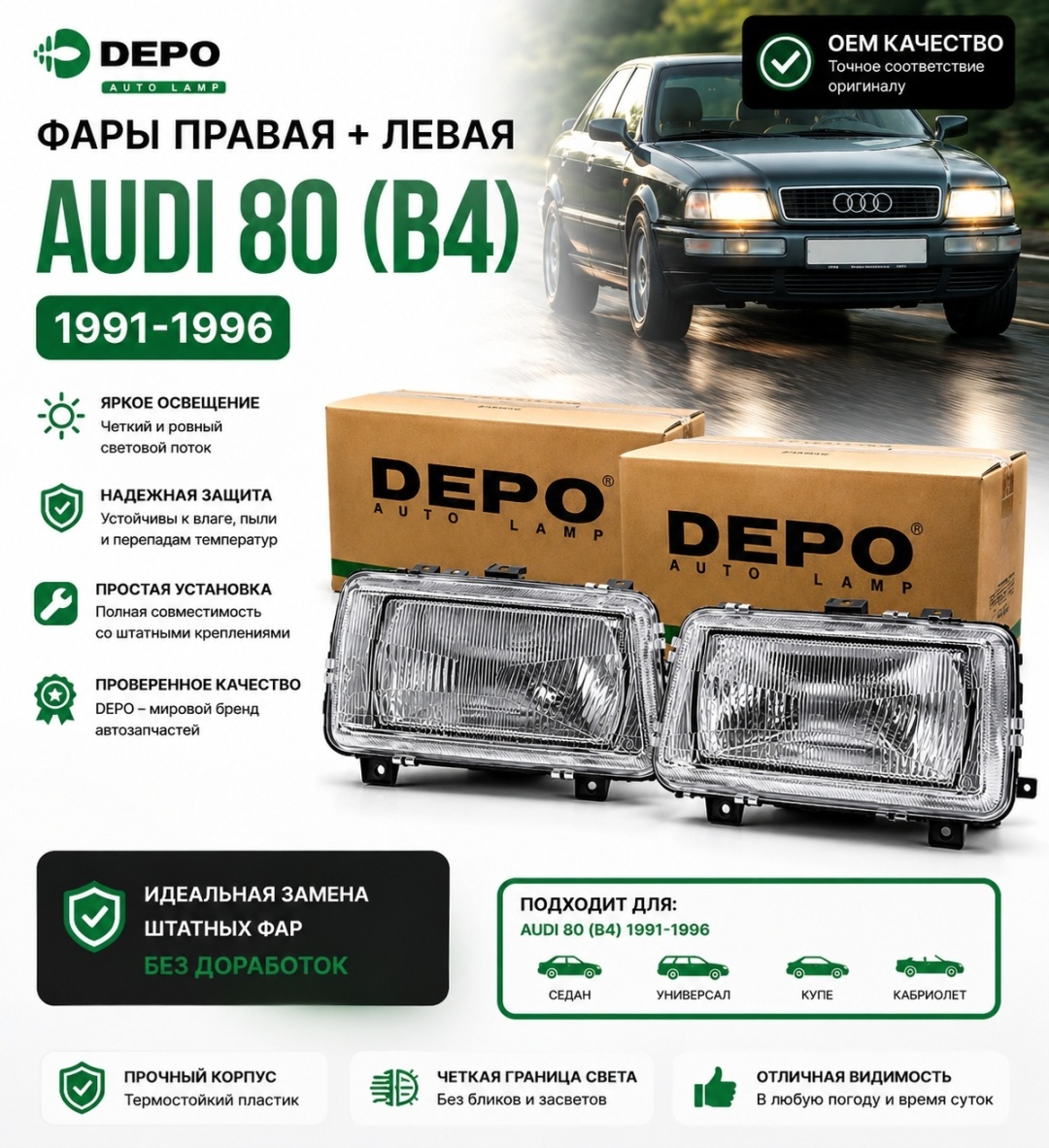 DEPO блок фара 4411131LLDE/4411131RLDE