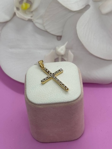 Крестик SAR JEWELRY Aro_E1_022_9381 вес 1.9 г золото, бриллиант