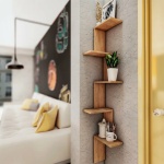 Полка Q-SAV Stail, 30х30x160 см, коричневый