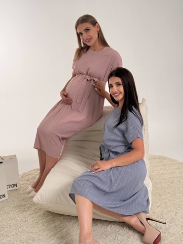 Повседневное платье, для беременных Moms Collection серый