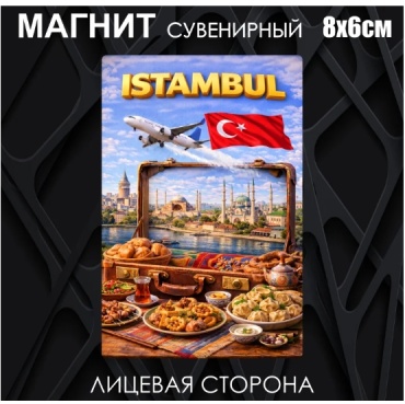 Магнит-сувенир Сувенирный магнит "Стамбул" (8053мм) 1 шт