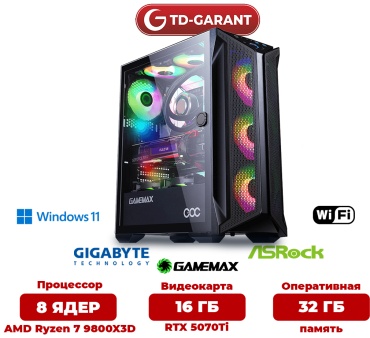 TD GARANT R7 9800X3D / RTX 5070 Ti / 32 Гб / SSD 1024 Гб / Win 11 Pro