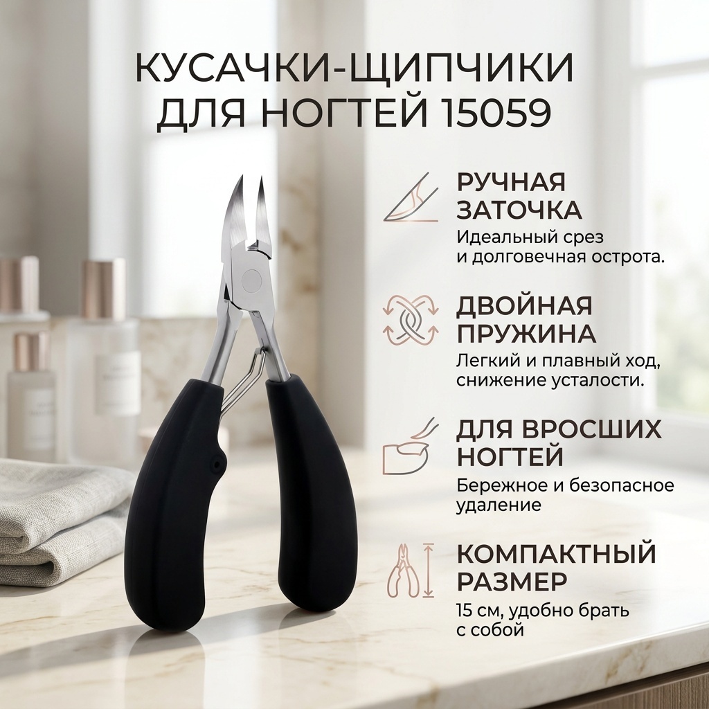 кусачки-щипчики 15059 15 см двойная 1 шт