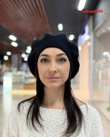 Берет Shapkoff размер 57, 58, 59, черный