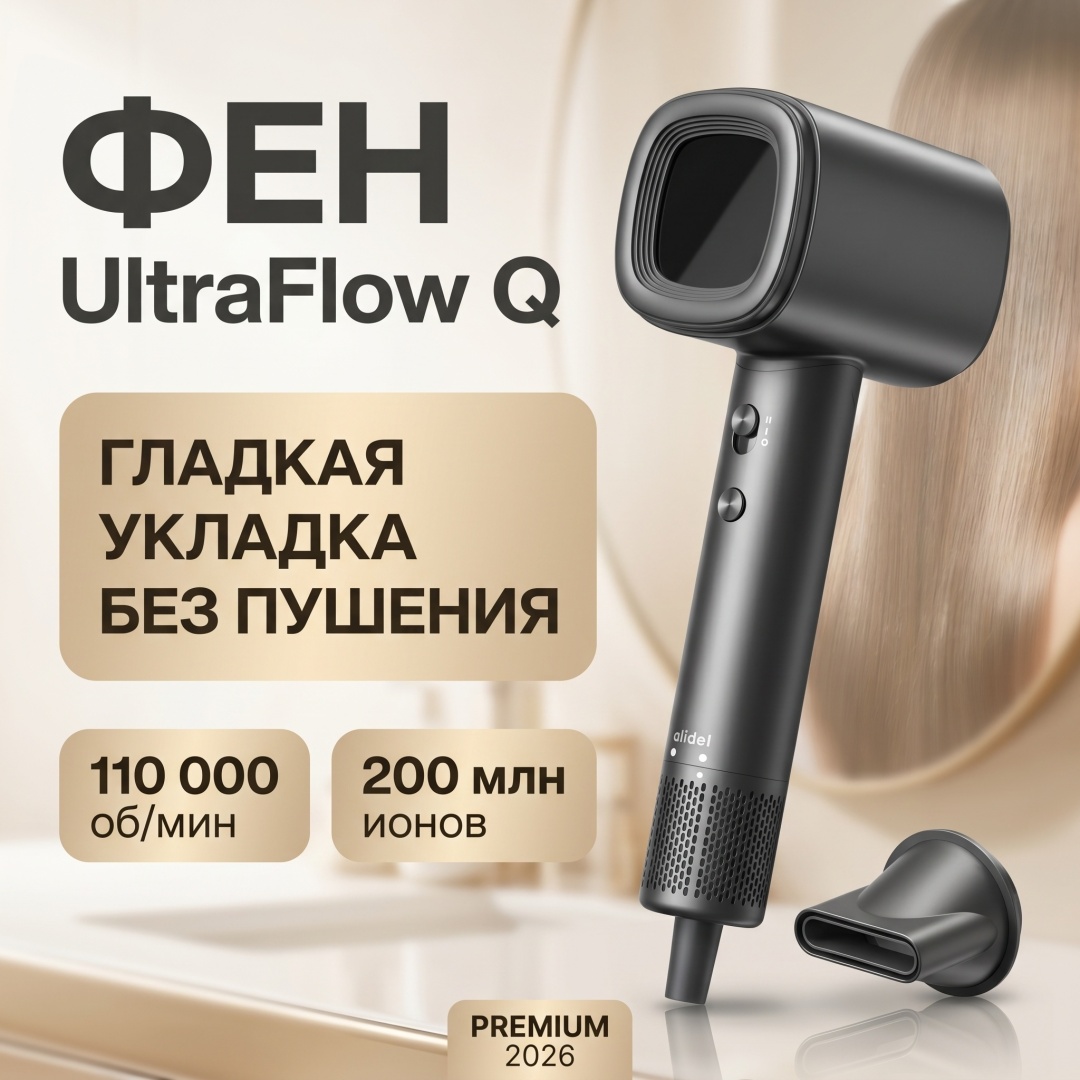 Alidel UltraFlow Q фен черный