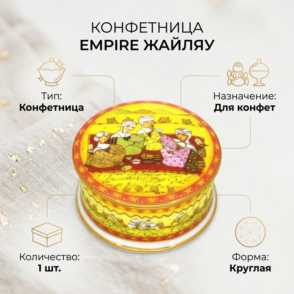 EMPIRE конфетница Жайляу 1 шт, фарфор