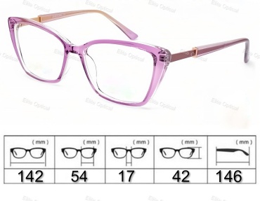 Elite Optical N.K.Karl корригирующие Готовые очки для зрения DV-45105 розовый +5.50