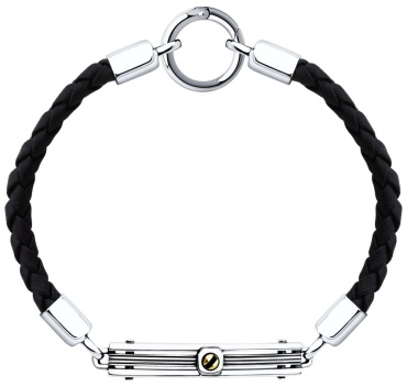 Diamant BRA-DI-925-4604708-22 длина 22 см, вес 10.92 г серебро, плетение отсутствует