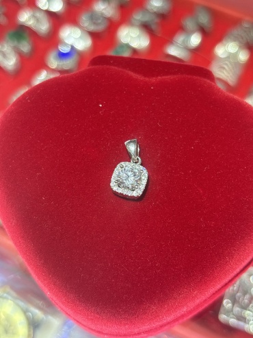 Подвеска Argentum SymoSilver кулон вес 1.5 г серебро, муассанит