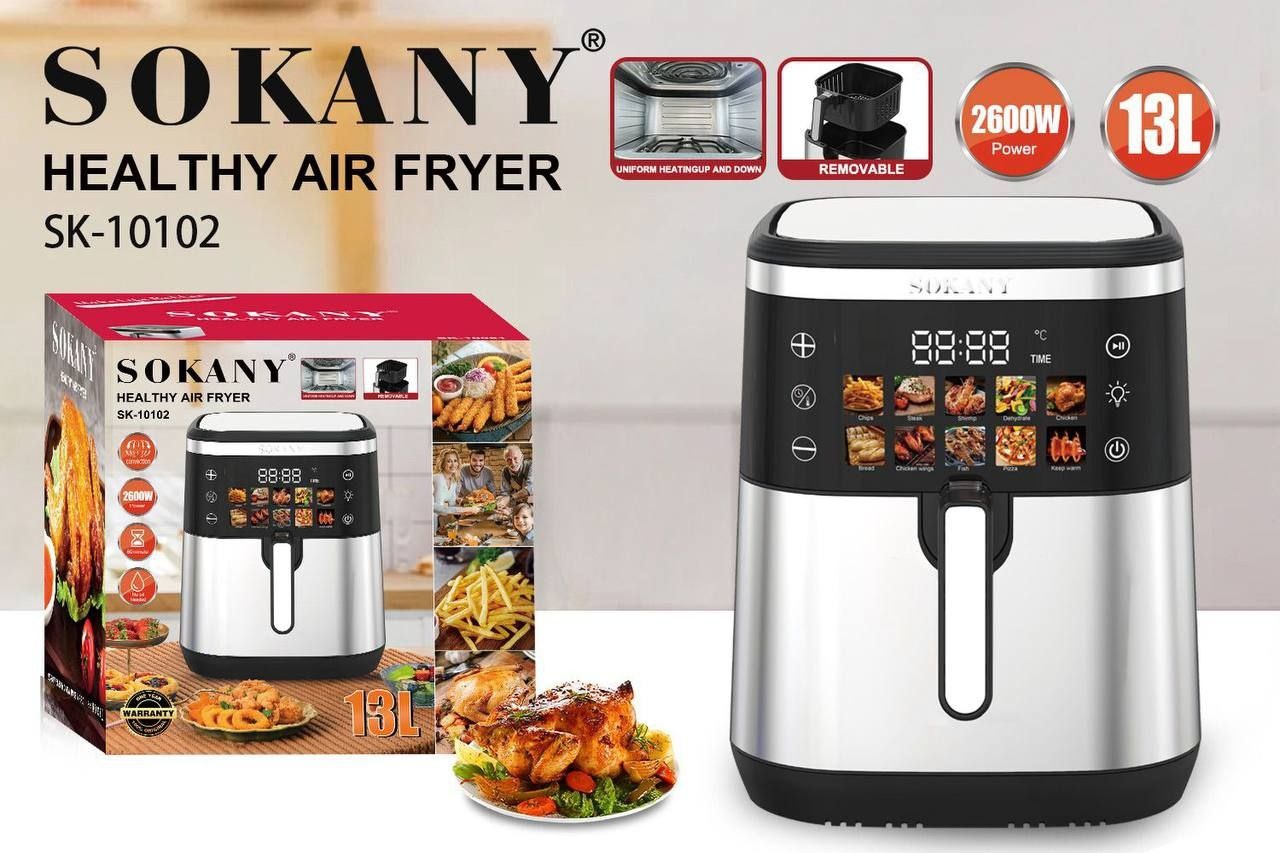Аэрогриль SOKANY SK-10102 13 л черный, серый