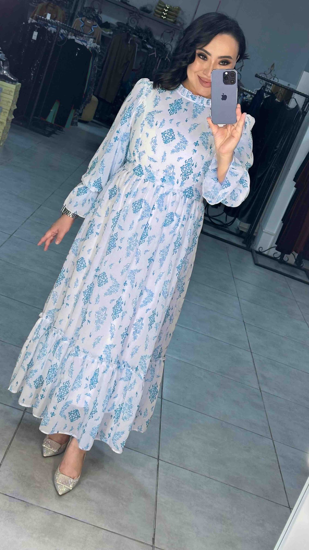 Национальный костюм QAZAQ FASHION голубой
