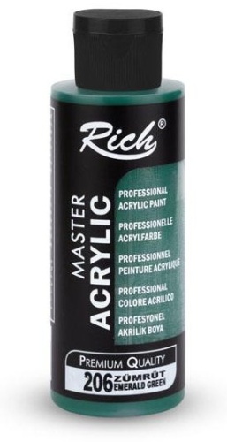 Акриловые Rich 120206 Rich master acrylic 206 emerald(zumrut) 1 шт 120 мл