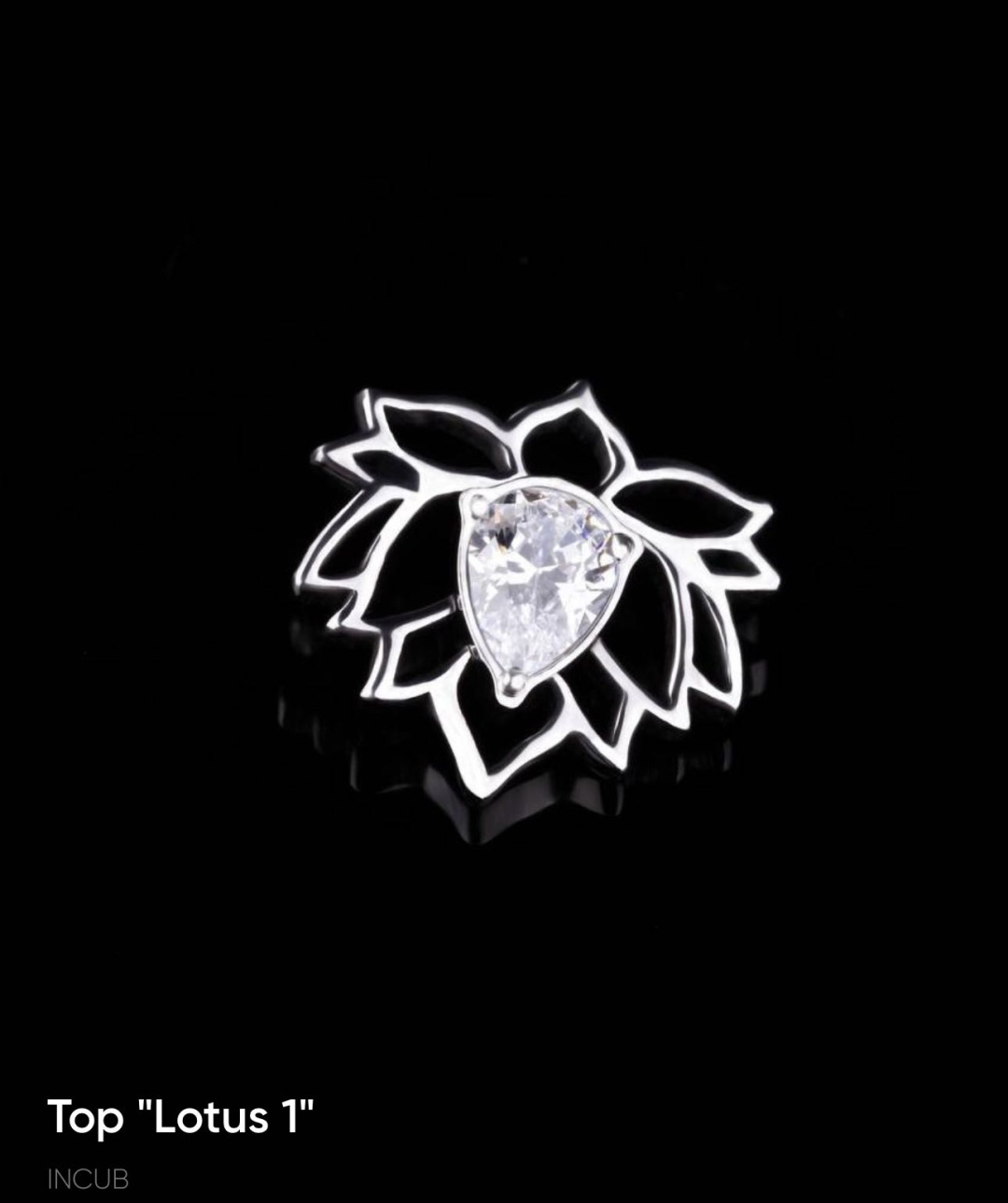 Лабрет Succub Jewellery титановый сплав, цирконий, 16 g