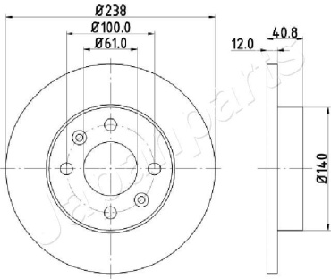 JAPANPARTS Тормозной Диск DI0714