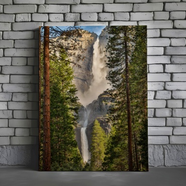 PEMIKAN CRAFT картина Водопад и сосновый лес 60x90 см