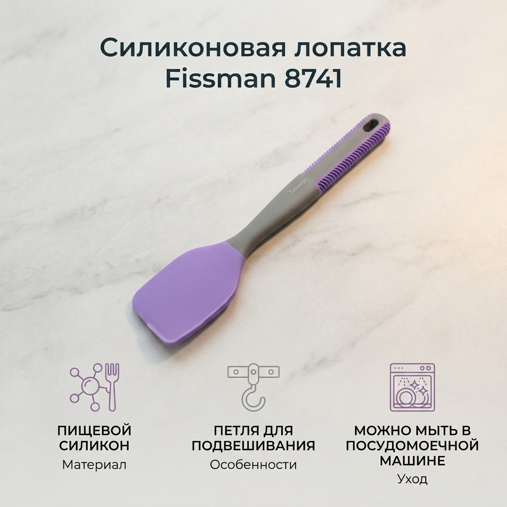 Лопатка Fissman силикон, 1 шт