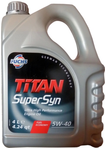 Синтетическое TITAN SuperSyn 5W-40 4 л