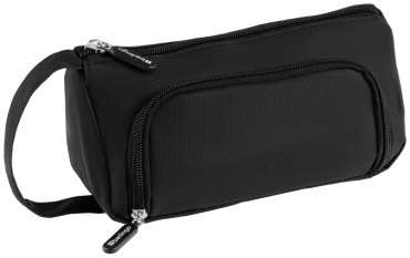 Пенал Berlingo Classic black, застежка молния, черный