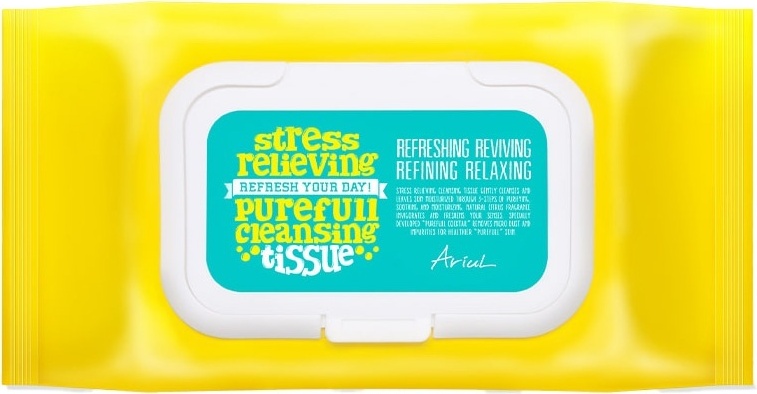 Ariul STRESS RELIEVING салфетки для снятия макияжа хлопковые 80 шт