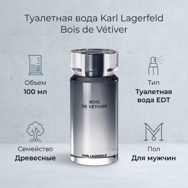 Karl Lagerfeld Bois de Vetiver туалетная вода EDT 100 мл, для мужчин