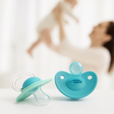 Пустышка angels shop MumLove 3 5/5 Blue, 2 шт, синий