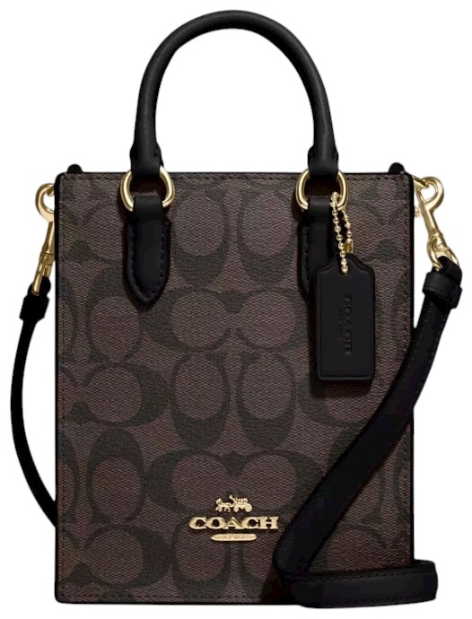 Сумка кросс-боди Coach натуральная кожа коричневый