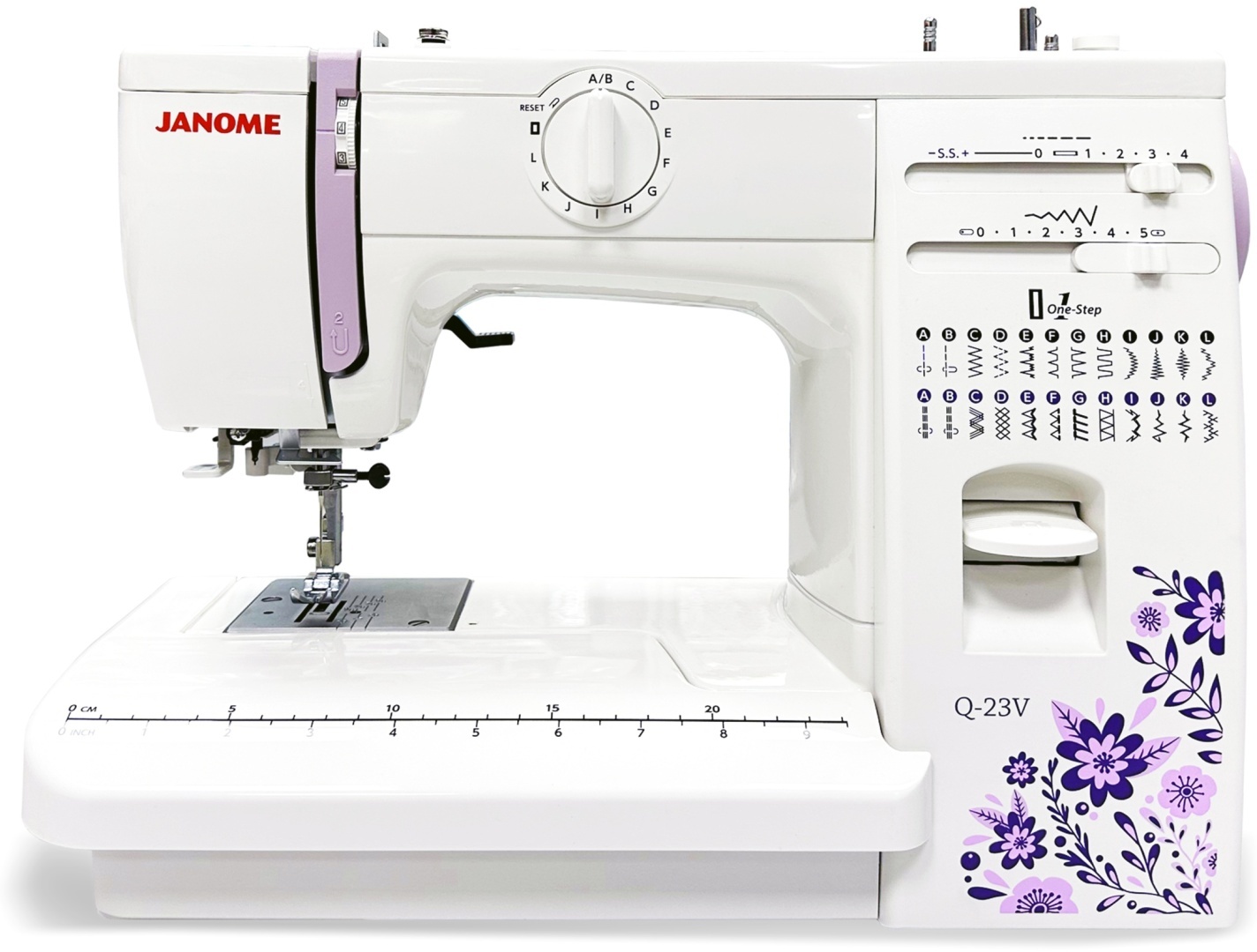 Швейная машина Janome Janome Q-23V белый, фиолетовый
