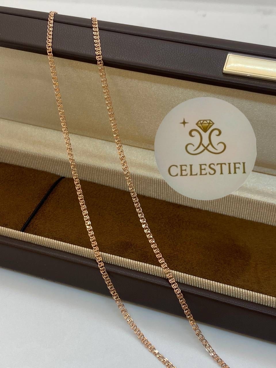 Celestifi 9193 длина 50 см, вес 1.4 г золото, плетение лав