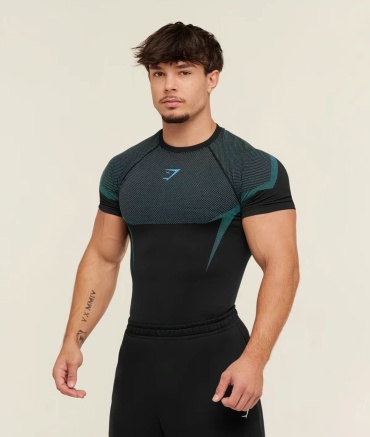 Рашгард Gymshark бирюзовый