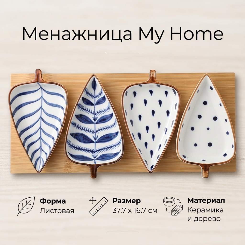 My Home менажница 2500506DDSSA фигурная 1 шт