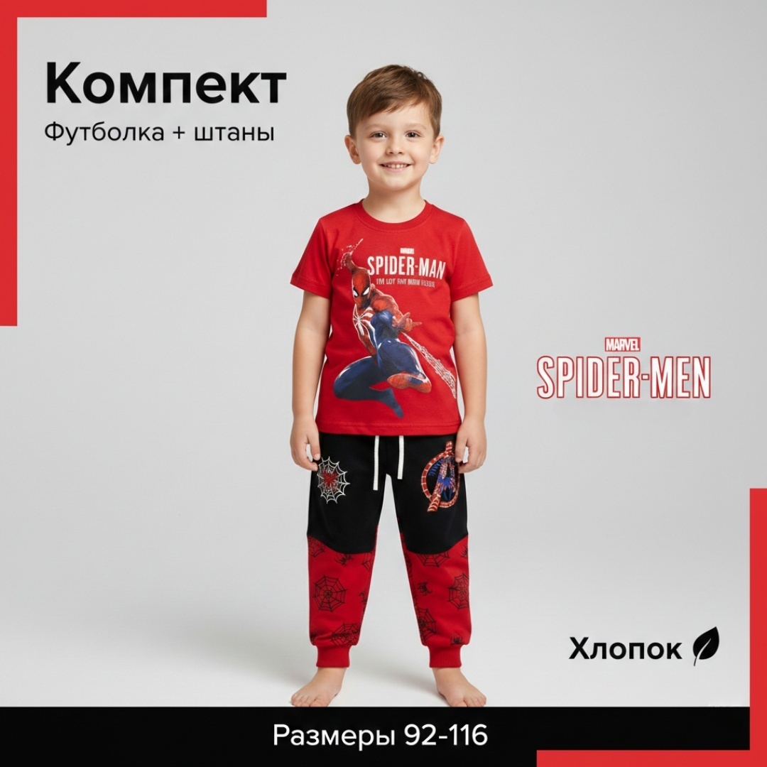 Комплект Rasti.kz Spider-Man красный
