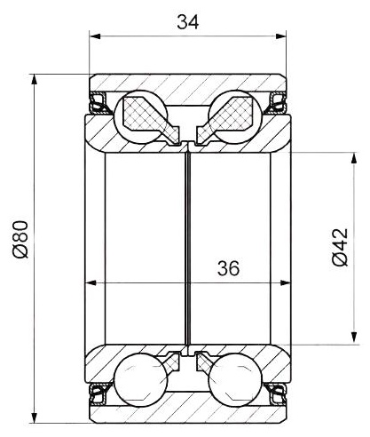 LYNXauto подшипник ступицы WB1248