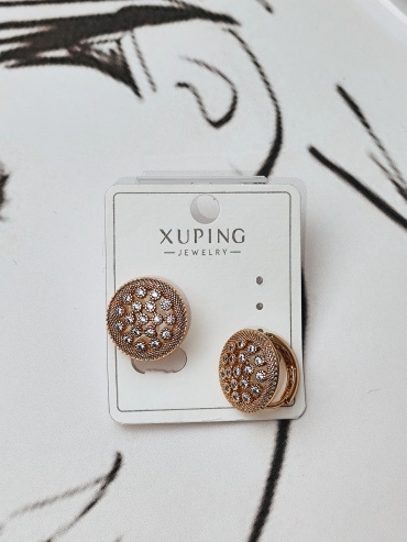 Серьги Xuping Jewelry медицинское золото, фианит