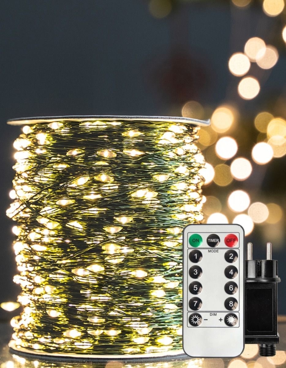 Купить Электрогирлянда Роса цвет свечения теплый белый 100 м в Алматы ...