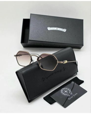 Chrome Hearts солнцезащитные очки треугольные градиент
