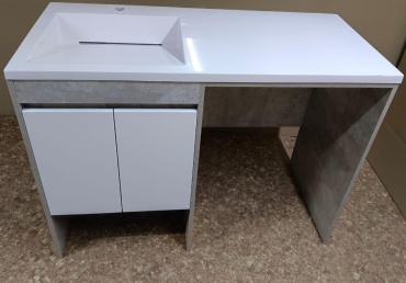 Тумба с раковиной MarkaOne Блюз 55 серый, 120x90x55 см, серый