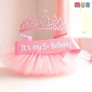 Набор для дня рождения 5 лет Its My Birthday— корона и лента