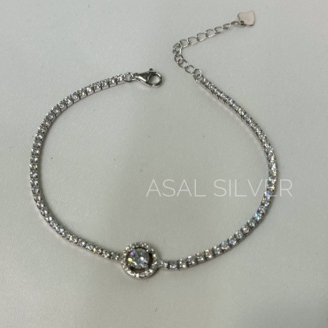 ASAL SILVER 758020654 длина 18 см, вес 6 г серебро, плетение якорное
