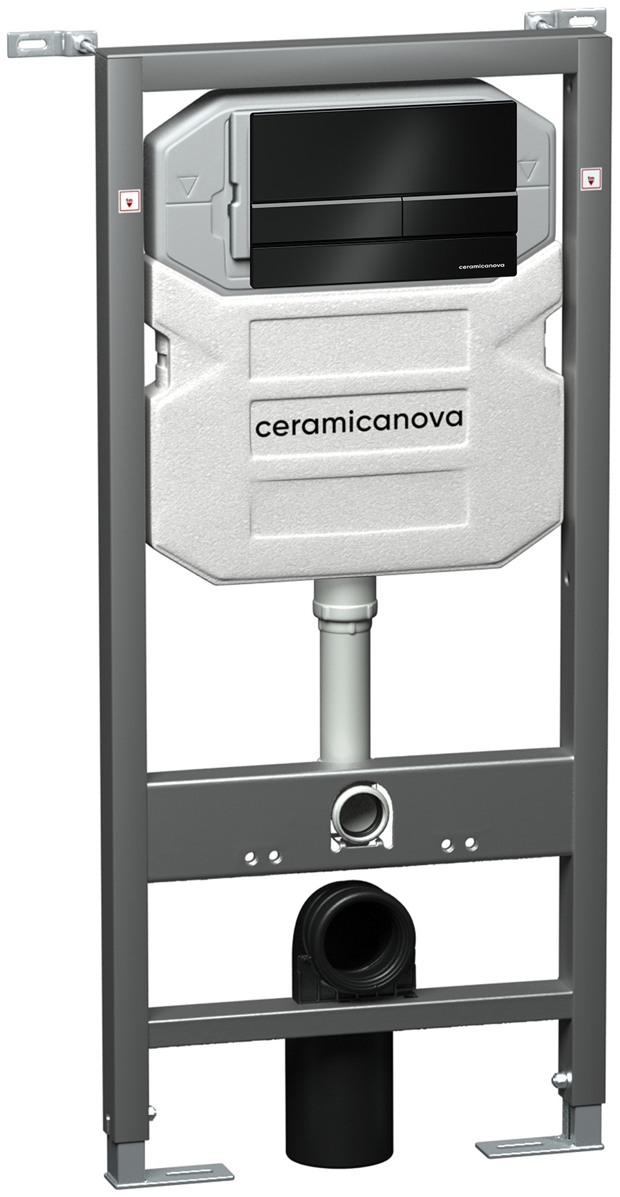 CN1002B Система инсталляции для унитазов CERAMICANOVA Envision с кнопкой смыва Flat цвет черный мато - артикул K0000219840